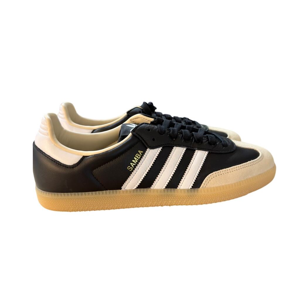 adidas Samba OG Men’s 10.5 Black White Gum Suede Leather Sneakers NWB - Picture 2 of 7